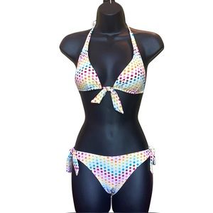 Ladies Multi-Color Polka-Dot Bikini